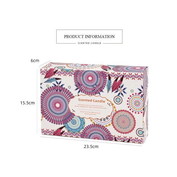 Party Wedding Birthday Decorative Colorful Tin Soy Wax Candle