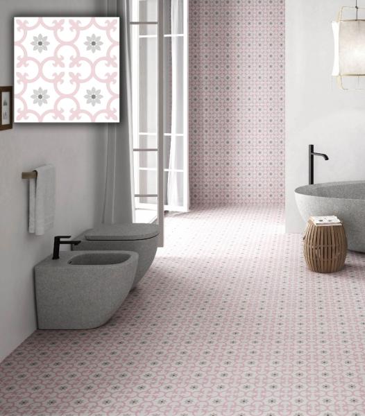 250x250mm Pink Ceramic Rustic Tile for Kitchen Bathroom