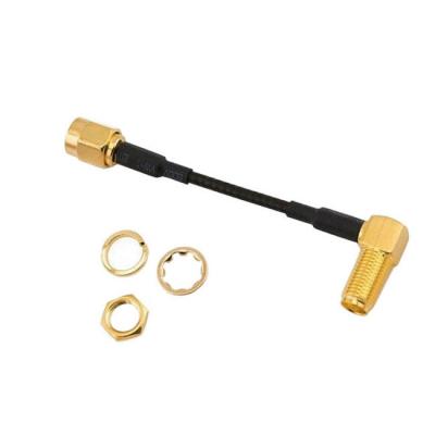 Ângulo direito fêmea do conjunto SMA das antenas da radiofrequência de Hexie RG178 RG316