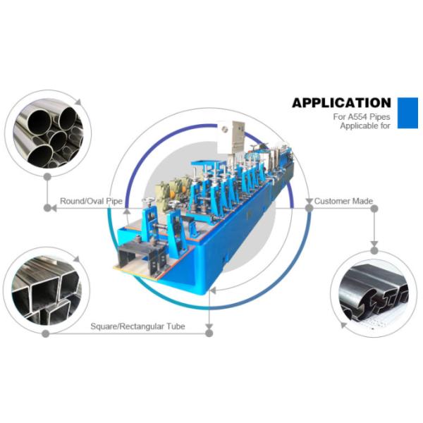 Автоматические 0.4-2.5mm SS вокруг трубы делая мельницу трубки 4.8T металла машины