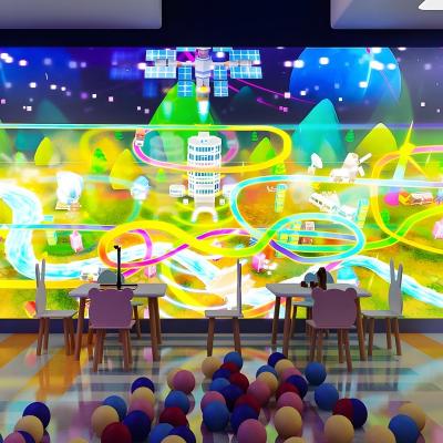 Jogo de pintura mágica de projeção de parede interativa para parque de diversões