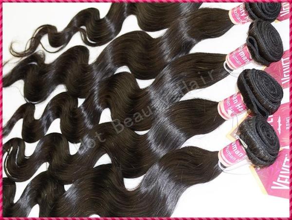 Natural Black Virgin Brazilian Human Hair Extensions Big Curl Type