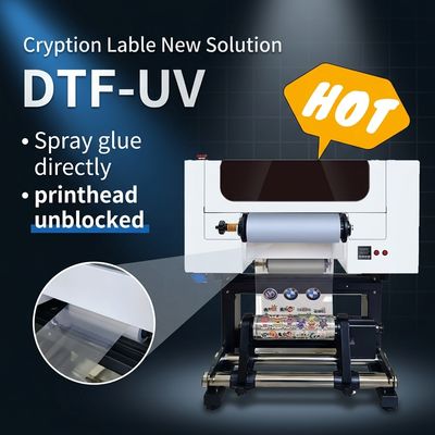 Two Head UV DTF Printer 30CM Roll Bottle Acrylic Sticker Machine For Production