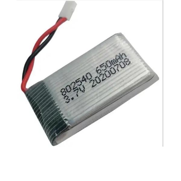 Заряжаемая батарея 802540 для беспилотника 3.7C 25C 650mAh Lipo Battery Pack KC IEC62133