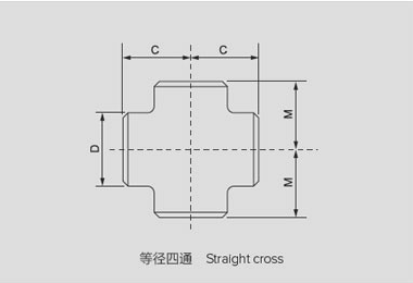 Ansi Four Way Cross Cs Carbon Steel Buttweld Fittings
