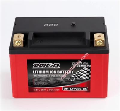 Rechargeable AGM ATV Battery Replacement DOHON DH-LFP20L-BS 12.8V 20Ah