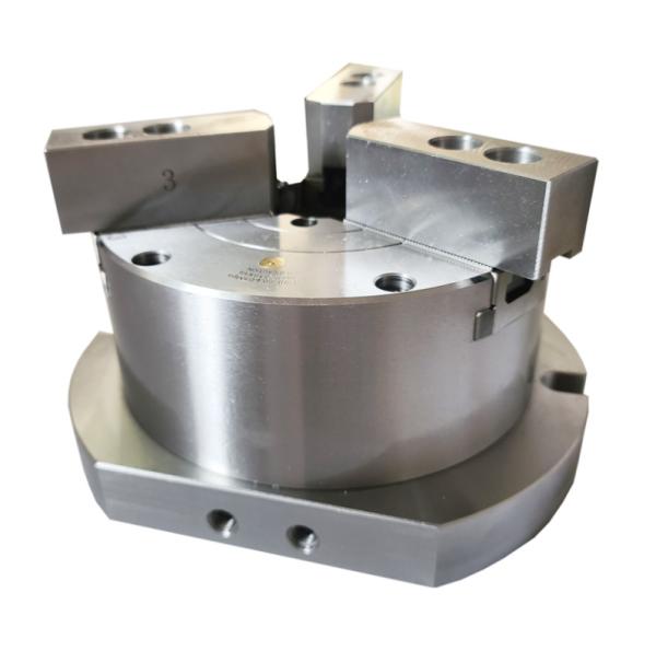 Três maxila pneumática vertical Chuck In Lathe Machine