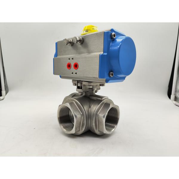 Fabia 1/4'' 3 Way Thread Ball Valve eléctrico ajustable tipo de acero inoxidable L-Port