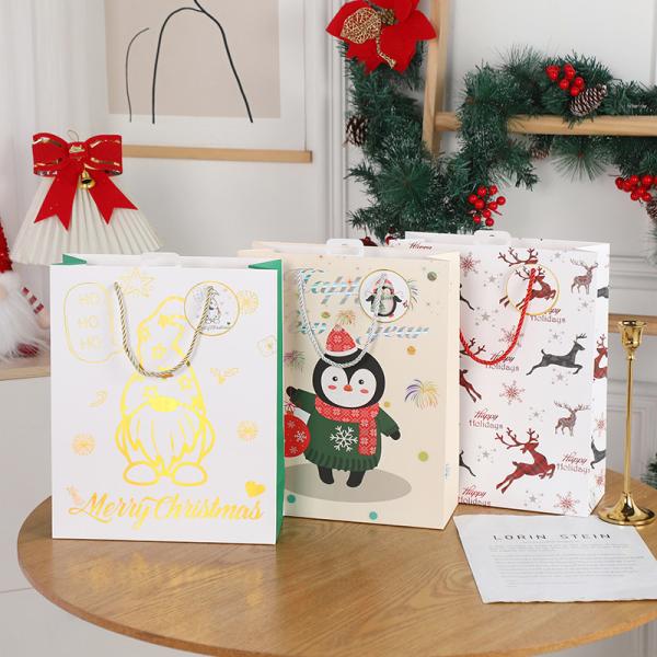 Eco Friendly Green Recycled Christmas Paper Bags Sustainable Holiday Gift Packaging Solutions
