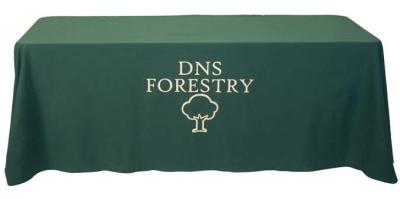Fitted Square Fabric Trade Show Tablecloths For 240 * 76 * H 74 Cm Table