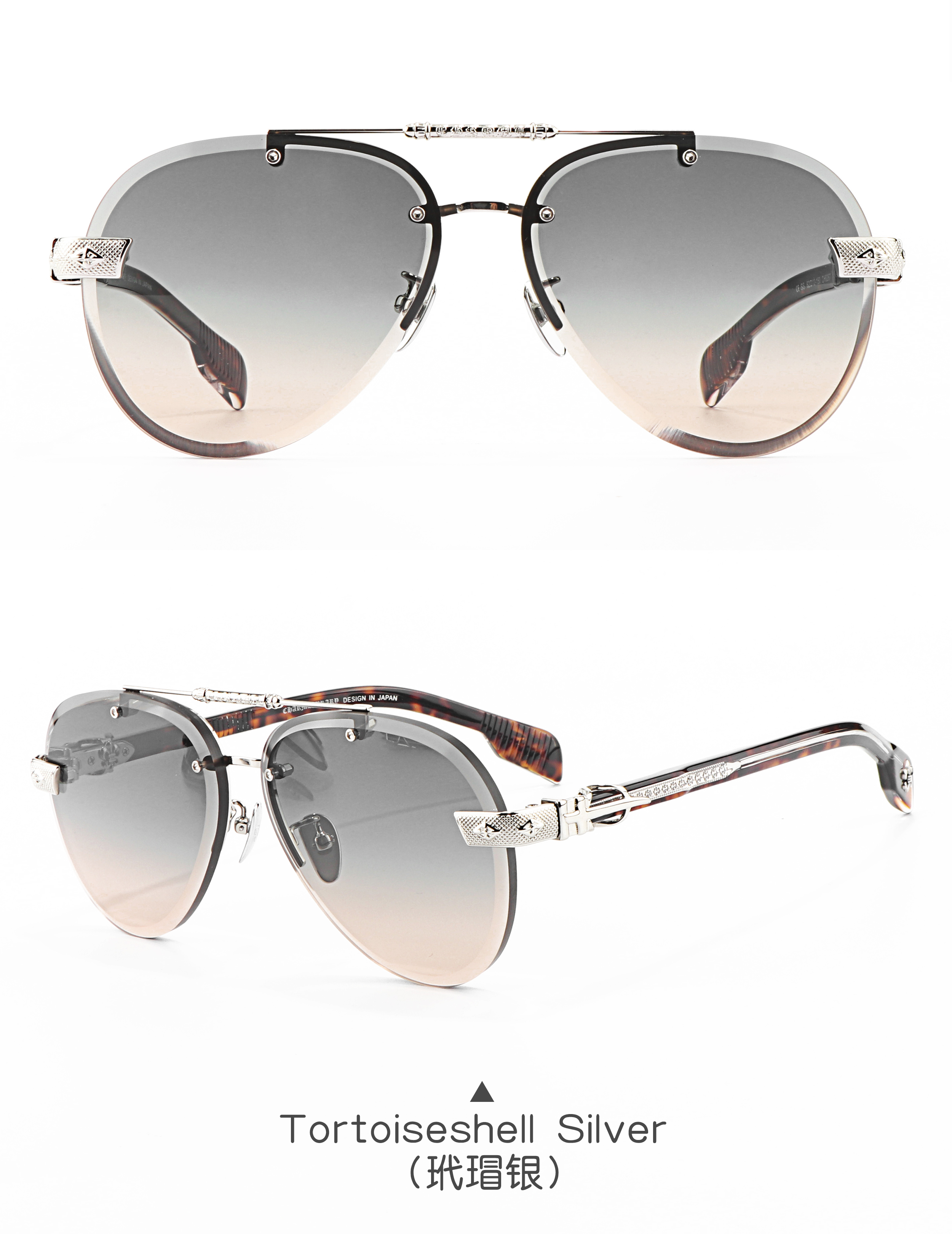Fashionable Retro pilot Titanium Acetate Unisex Luxury Brand Designer Optical Prescription Sunglasses High Quality Custom logo