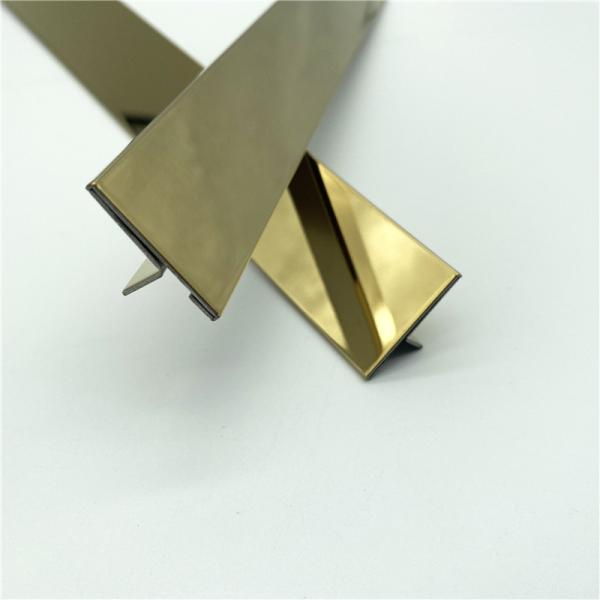 Size 8mm 10mm 15mm 20mm T Shape Gold Or Silver Colour Metal Tile Trim