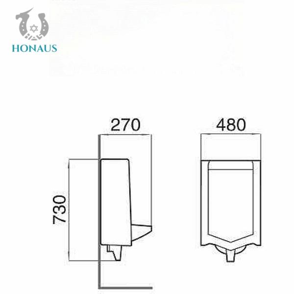 Siphon Flush Valve Public Restroom Urinal Wall Hung Bathroom Sanitary Ware