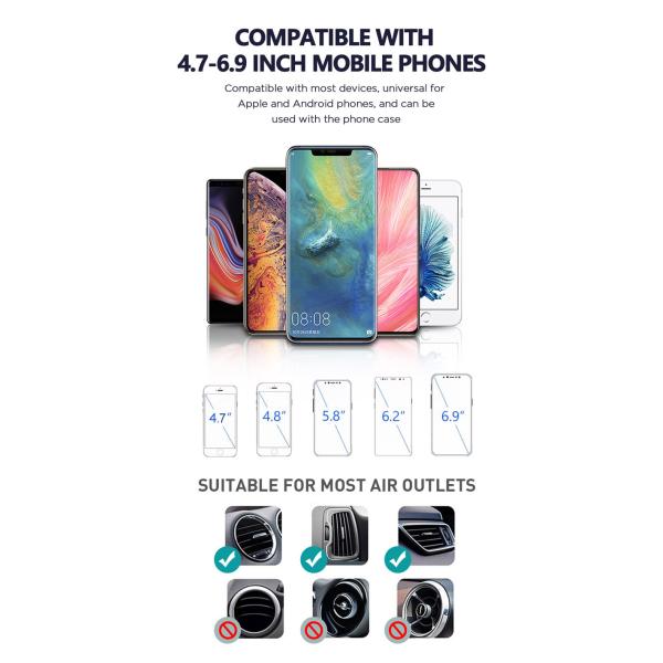 Dual Coil 15W Qi Fast Charging Auto Clamping Car Charger Phone Mount Designer Wireless Charger for Samsung Z Flip