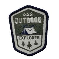 Exploration faite sur commande Team Iron On Woven Patch avec la frontière de Merrowed
