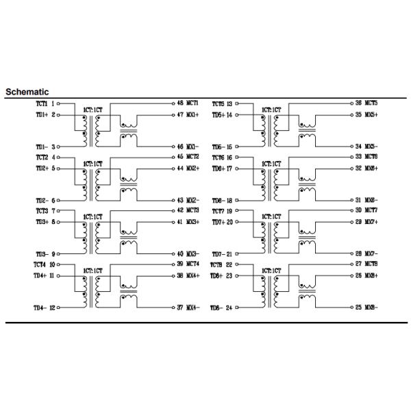 GS5014 / GS5014 LF Двойные порты LAN-трансформатор LP5014NL Дискретное LAN-магнит