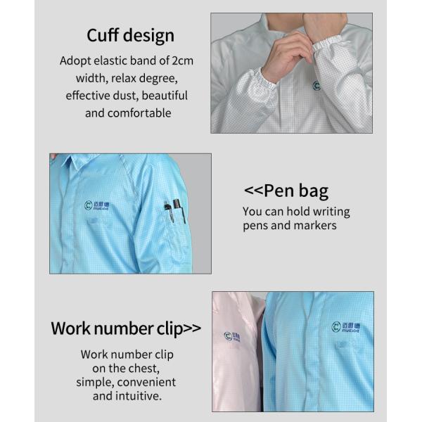одежда оптовый анти- статический ESD esd одевает coveralls чистой комнаты куртки чистой комнаты одежды безопасности