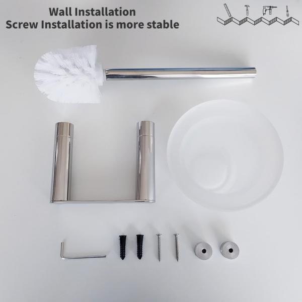 SS304 Gold Toilet Brush Holders Feature Hotel Bathroom Proudcts