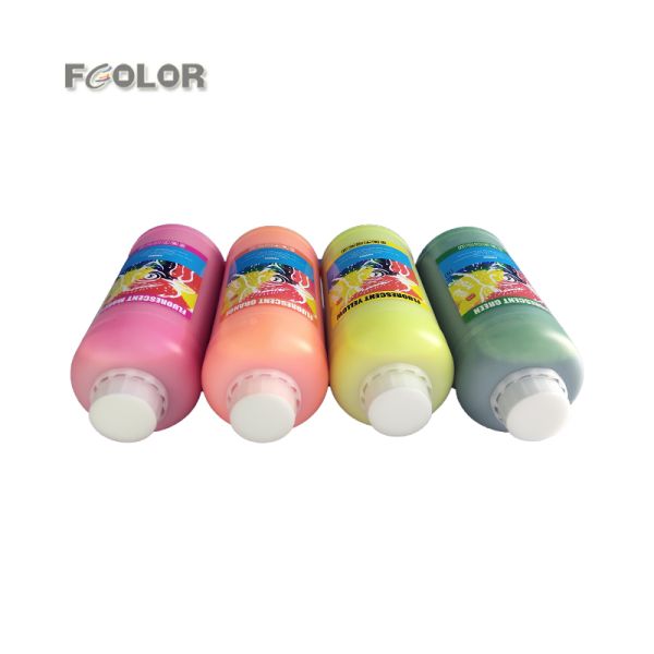 FCOLOR Newest DTF Fluorescent Ink Suitable for Modified L1800 Print PET Film and Powder