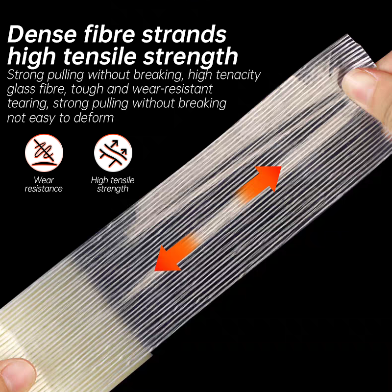 Heavy Duty Single Sided Fiberglass Filament Packing Tape Heat-Resistant Acrylic Adhesive Self Hot Melt Strong Filament Tape