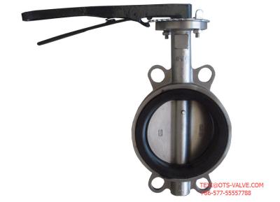 PN16 Manual Stainless Steel Butterfly Valve 2 Inch Center Line With Pin