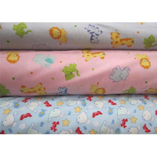 All Colors Cotton Flannelette Fabric Printed For Baby Kids Environmental Protection