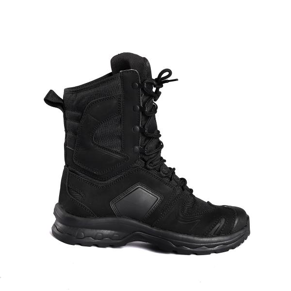 Shengjie Brand Name OEM Breathable Black Hiking Walk Boots with Metal Eyelets High Standard Outdoor Shoes