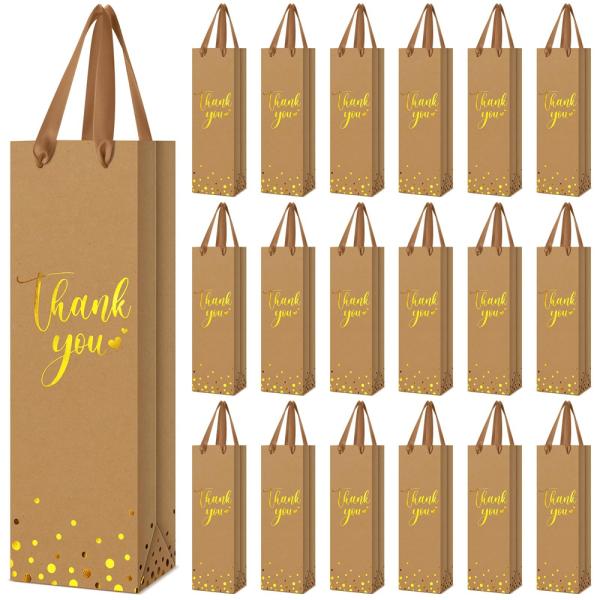 Custom Printed Wine Packing Shopping Paper Bag For Bottle CMYK 4 Color Offset Printing