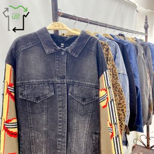 Street Fashion Second Hand Denim Jacket Mixed Gender First Level 2nd Hand Coats