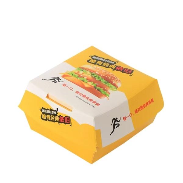 Delivery Paper Burger Box Custom Printing Restaurant Delivery Brand Packaging Hot Dogs Catering Fast Food