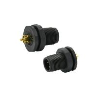 A solda circular de M12 5 Pin Connector Panel Mounting Male rosqueou o conector M12 impermeável