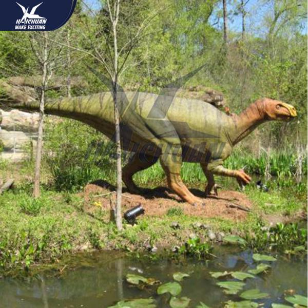 Giant Outdoor Life Like Dinosaur Model Equipment Eyes Blink , Tail Movement