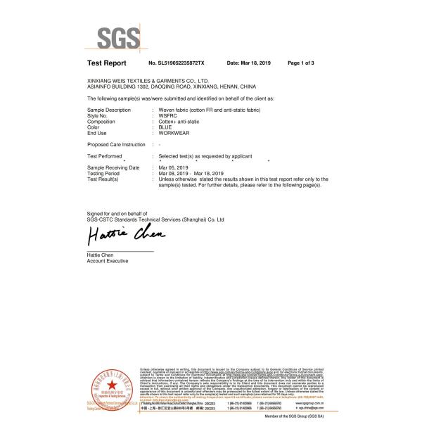 Orange Light Weight Frc 220gsm Anti Static Fabric