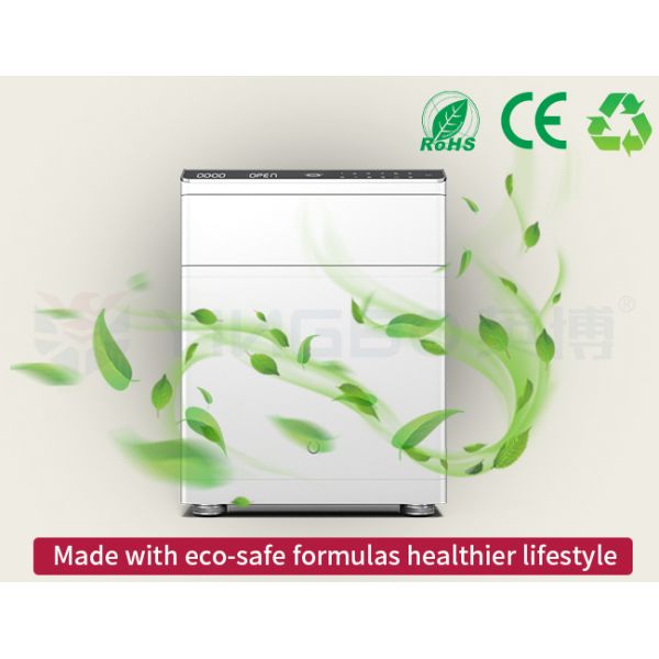 Solid Steel Fingerprint Biometric Smart Safe Box Led Light Night Table For Security