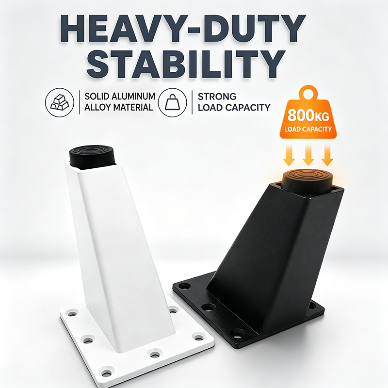 Adjustable Square Aluminum Alloy Cabinet Support Leg Durable Metal Furniture Bracket for Sofa Bed & Coffee Table