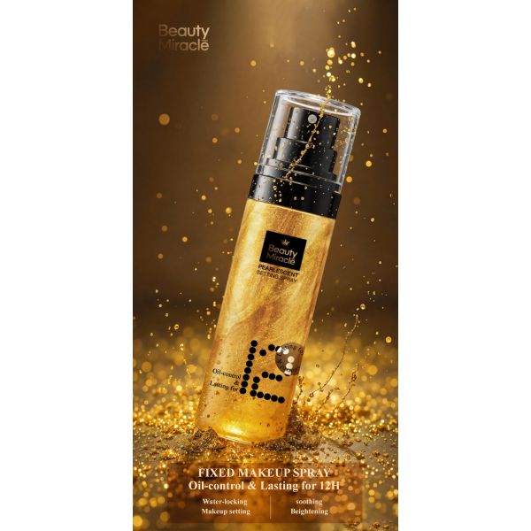 OEM Custom Shimmer Pearlescent Setting Spray Long Lasting Glitter Waterproof Makeup Setting Spray Makeup Private Label