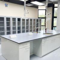 4 Caixas de laboratório Ilha banco Resistente a produtos químicos L Biologia Móveis de laboratório