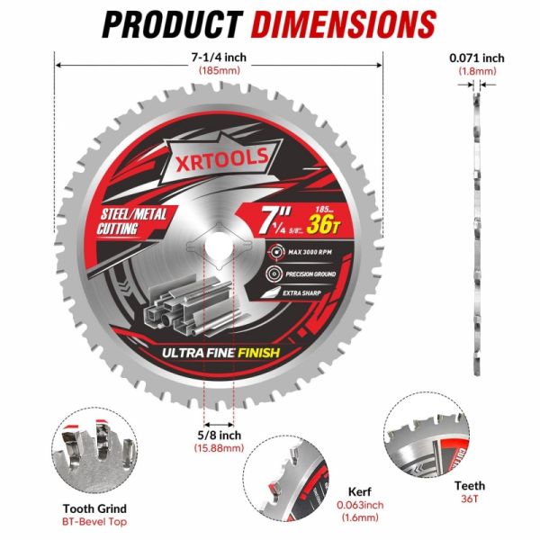 185mm Tct Circular Saw Blades 36T 5/8in Arbor Tct Blade Sharpening