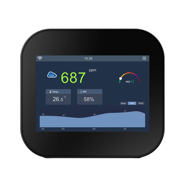 スマート Gzair 室内 CO2 メーター WiFi 空気モニター タッチスクリーンディスプレイ