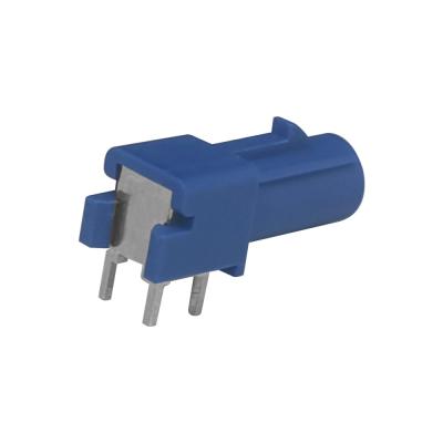 Tomada azul do ângulo de Righ do conector do PWB da cor FAKRA para automotivo