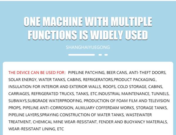 Insulation Polyurethane Polyurea Spray Coating Machine 1:1 Mixing Ratio 950*1250*750mm