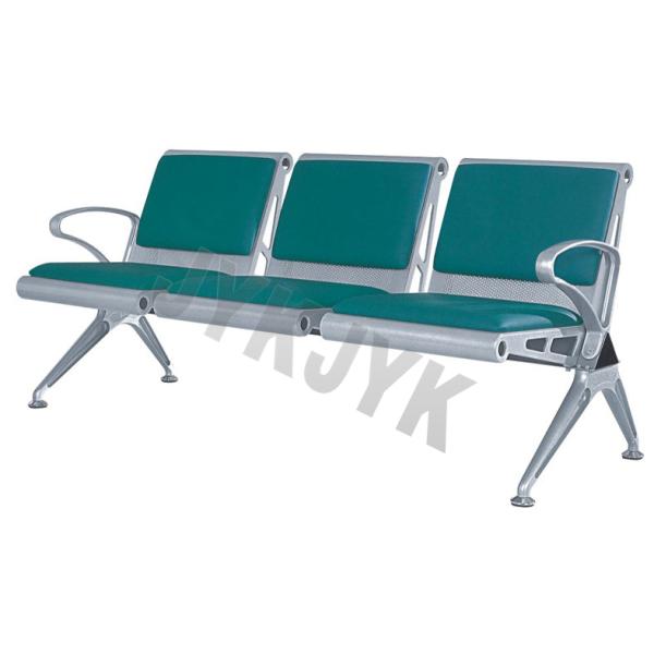 Chaise d'attente d'hôpital ergonomique 3 places en acier enduit en poudre