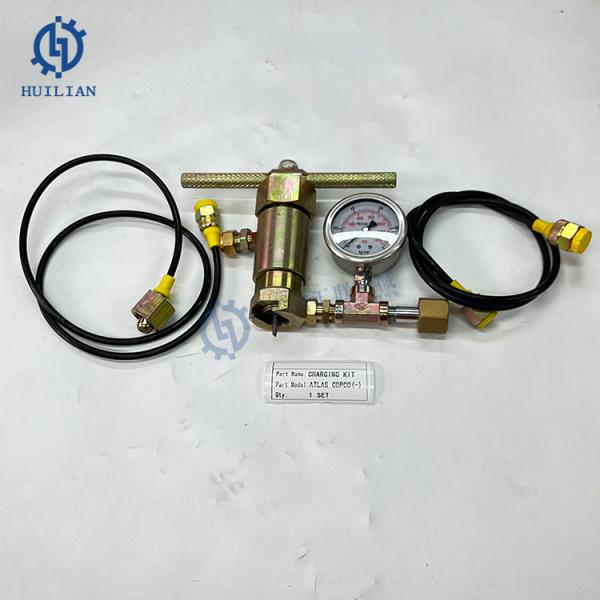 ATLAS COPCO Hydraulic Breaker Hammer Spare Parts Charger Meter N2 Nitrogen Gas Charging Kit