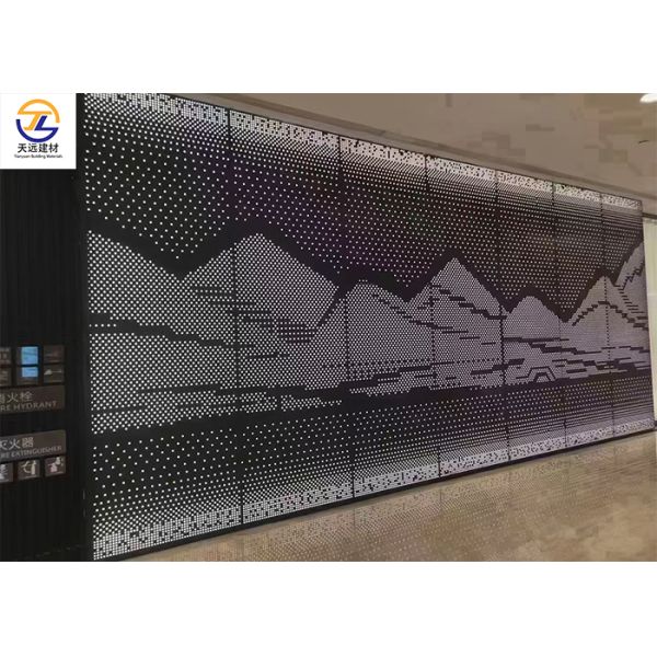Art-Painted Aluminum Veneer with Landscape Ink Wash Patterns (3D Printed & UV Treated)