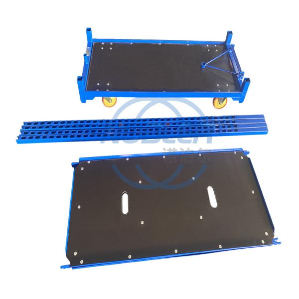 Rubber Wheel Danish Trolley Push And Pull Type Plywood Material Folding Flower Trolley