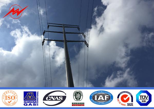 Gr 65 Material Commercial Light Poles Lattice Welded Electric Power Pole With Bitumen