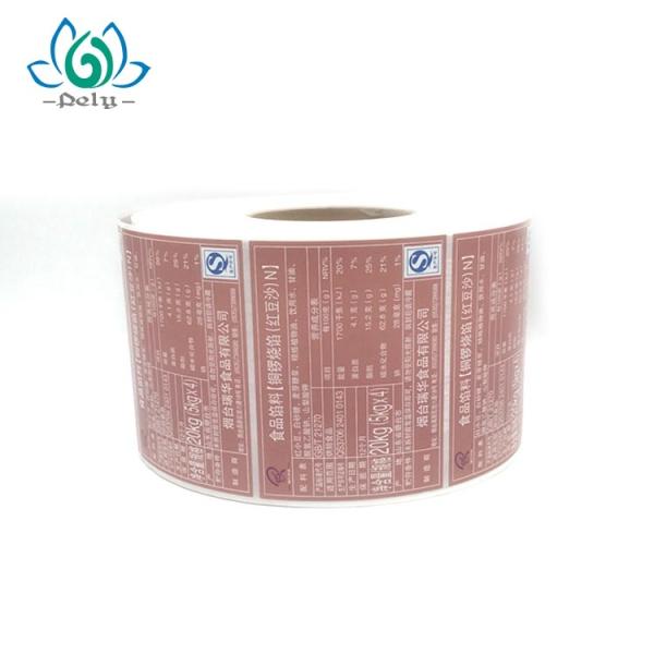 Healthy Nontoxic Food Packaging Stickers Self Adhesive CMYK custom printed food labels
