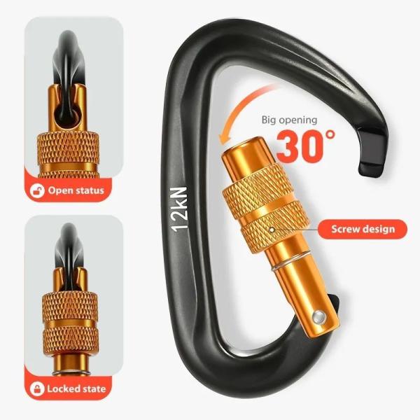 Carabiner de aluminio de seguridad pequeña Snap Hook clip llavero cerradura OEM aceptable