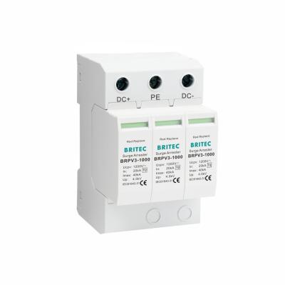 BRPV3-1000 DC Surge Arrester Lightning Suppressor 1000V  PV spd 3p solar surge protection device Dc Surge Protector Spd