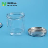 recipiente de alimentos para animais de estimação plástico do frasco do espaço livre do diâmetro 300ml do pescoço de 90mm com tampa do metal